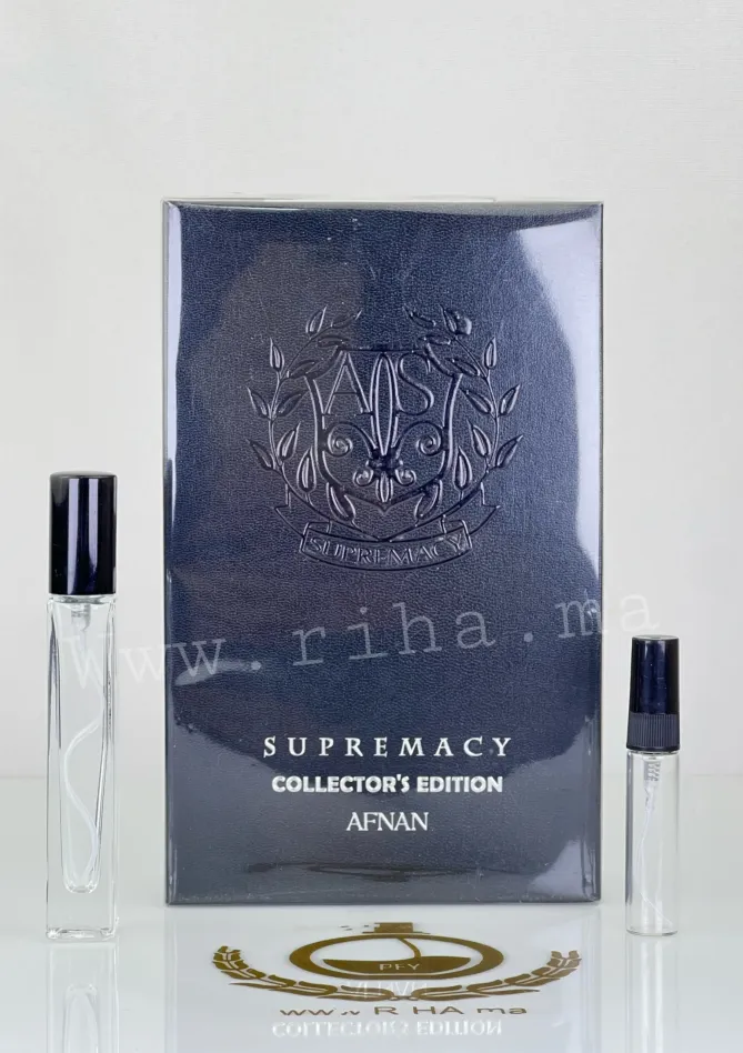 decantage supremacy collectors edition — Flacon de décantage supremacy collectors edition Afnan posé sur fond noir