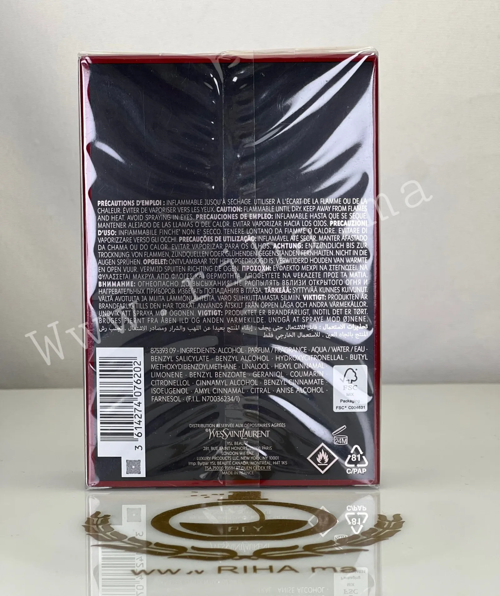 Black Opium Over Red Yves Saint Laurent Eau de parfum pour femme 100ml prix maroc (2) Black Opium Over Red Yves Saint Laurent Eau de parfum pour femme prix maroc