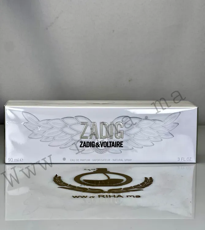 Zadig Eau de Parfum Zadig & Voltaire Pour Femme 90ml Flacon de zadig eau de parfum posé sur fond blanc élégant