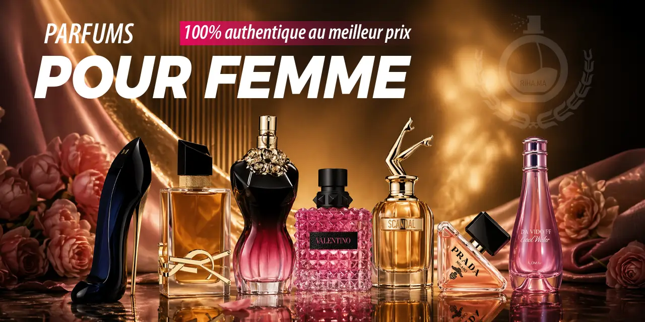 Riha.ma | Vente de Parfum Original Au Maroc Pour Homme Et Femme 2 parfum femme au maroc banner riha.ma