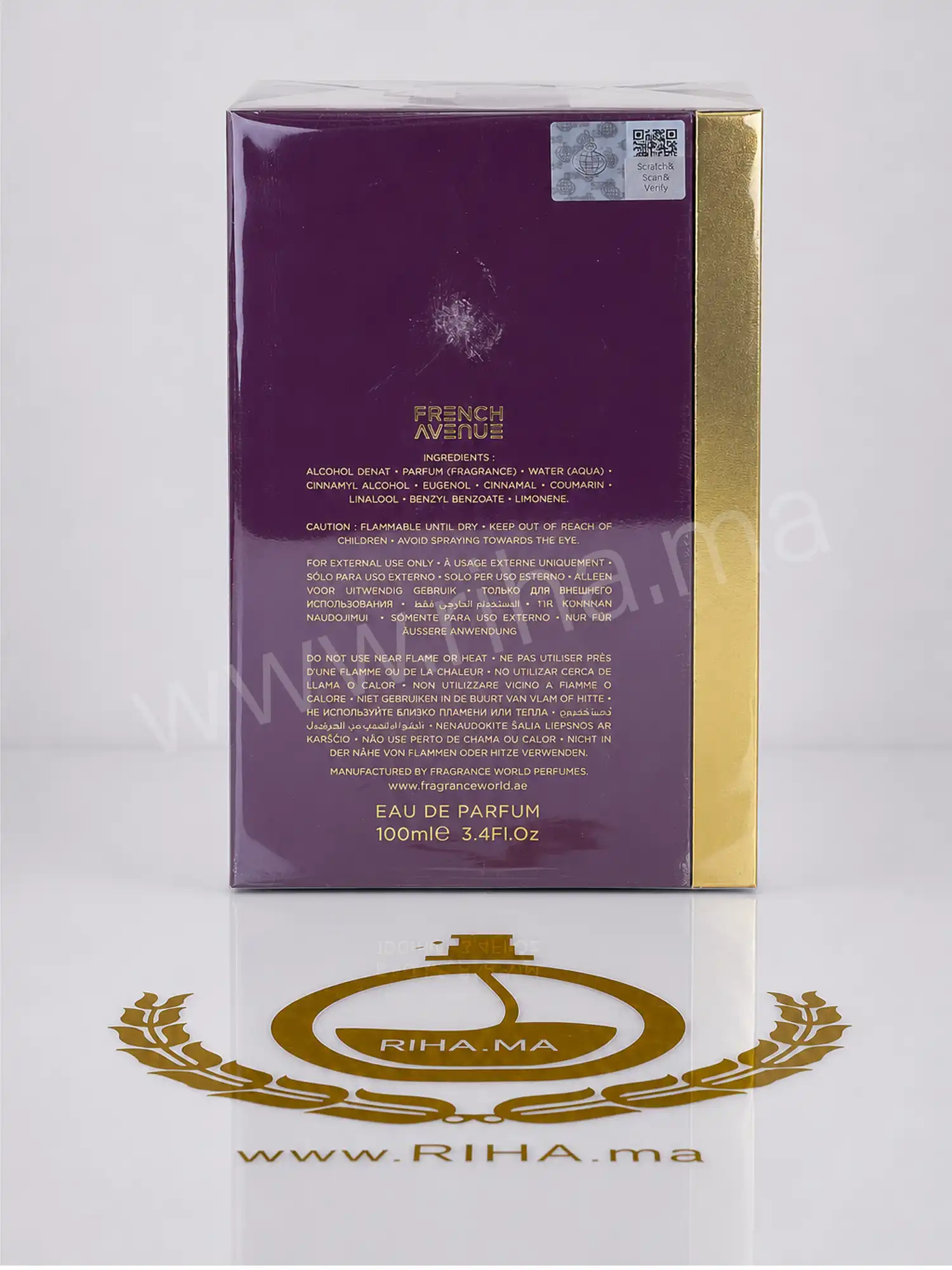 Cocoa Morado French Avenue Eau de Parfum 100ml — photo 2 Flacon de cocoa morado french avenue eau de parfum 100ml fond sombre — vue 2