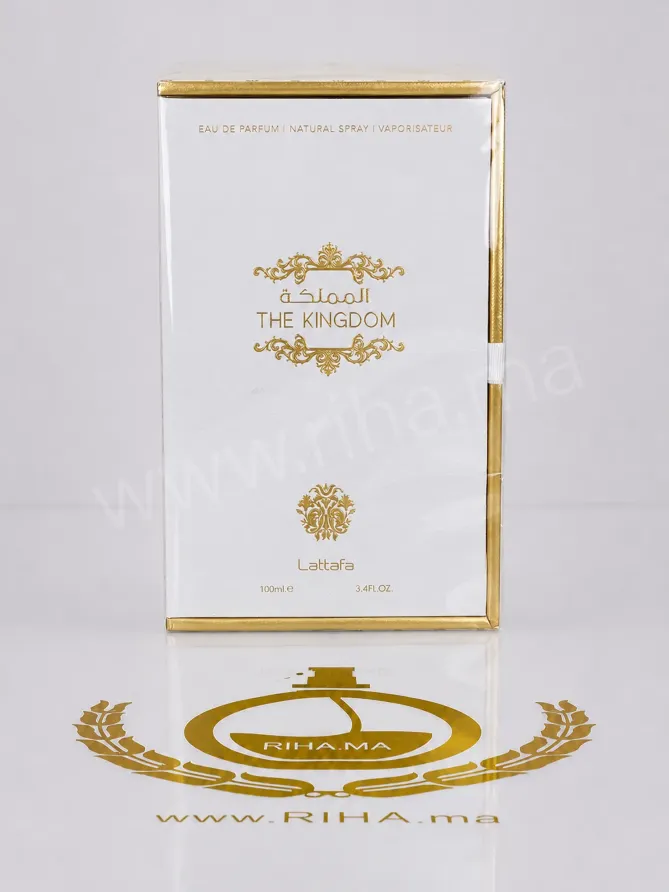 The Kingdom For Men Lattafa – Eau de Parfum 100ml Flacon kingdom for men Lattafa eau de parfum 100ml fond ambré