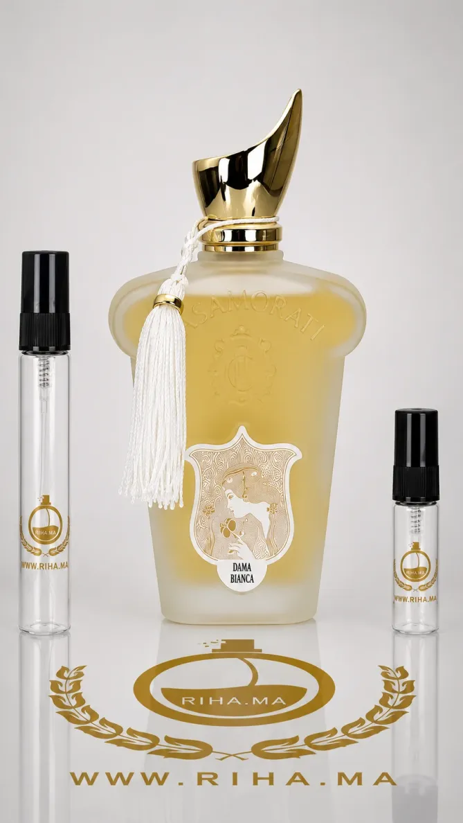 decantage dama bianca xerjoff — Flacon de décantage dama bianca xerjoff avec vaporisateur élégant
