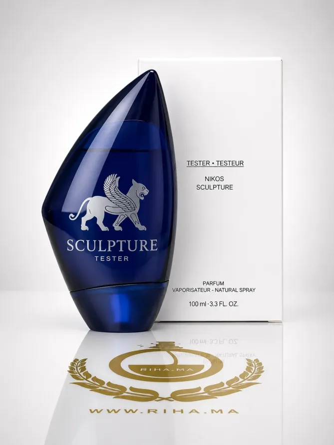 Tester Nikos Sculpture Parfum Pour Homme 100 ML Authentic Décantage nikos sculpture parfum homme 100 ml flacon original