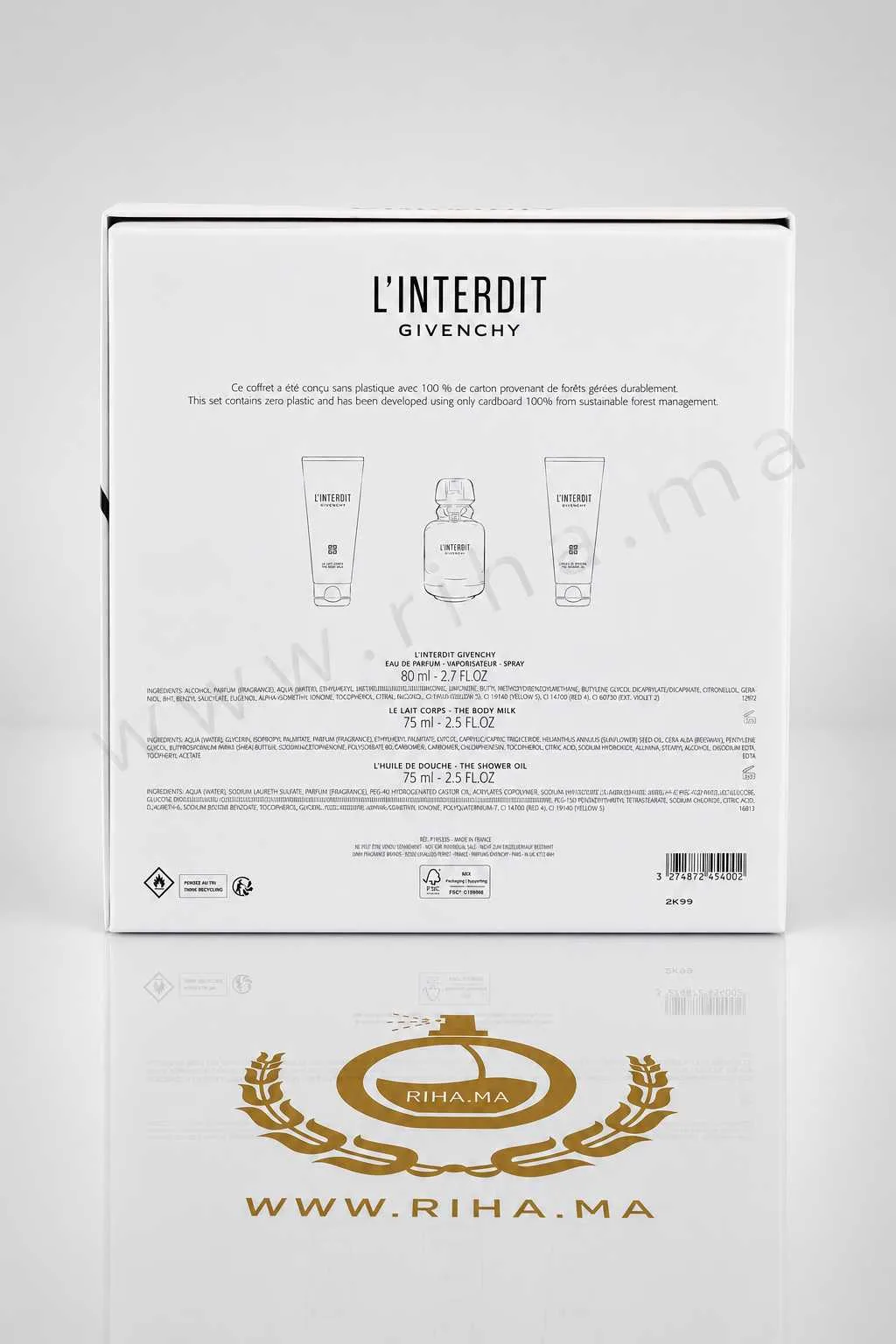 Coffret L'Interdit Eau de Parfum Givenchy Pour Femme 80 ML Coffret L'Interdit Eau de Parfum Givenchy Pour Femme 80 ML