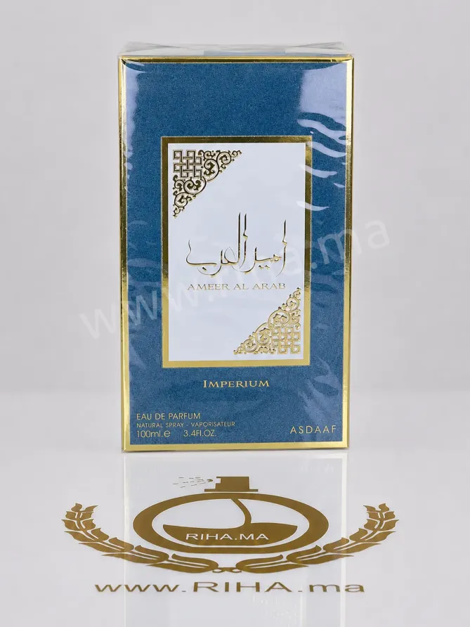 Flacon de parfum ameer al arab Asdaaf 100ml design noir et doré