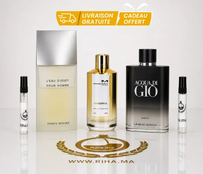 Pack Decantage Promo DHomme Mancera amberful eau de parfum + Acqua di gio le parfum Goirgio armani + L’eau d’issey pour homme issey miyake Authentic Pack decantage homme avec trois flacons d'échantillon de parfum