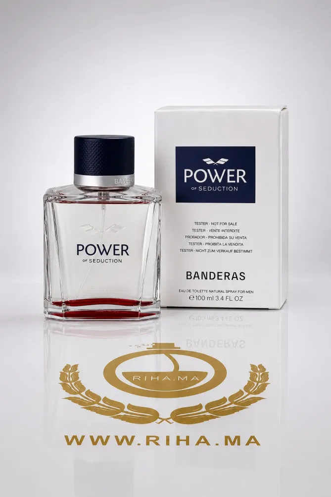Tester Power of Seduction Antonio Banderas Eau de Toilette Pour Homme 100 ML Authentic Flacon décantage power of seduction Antonio Banderas eau de toilette homme