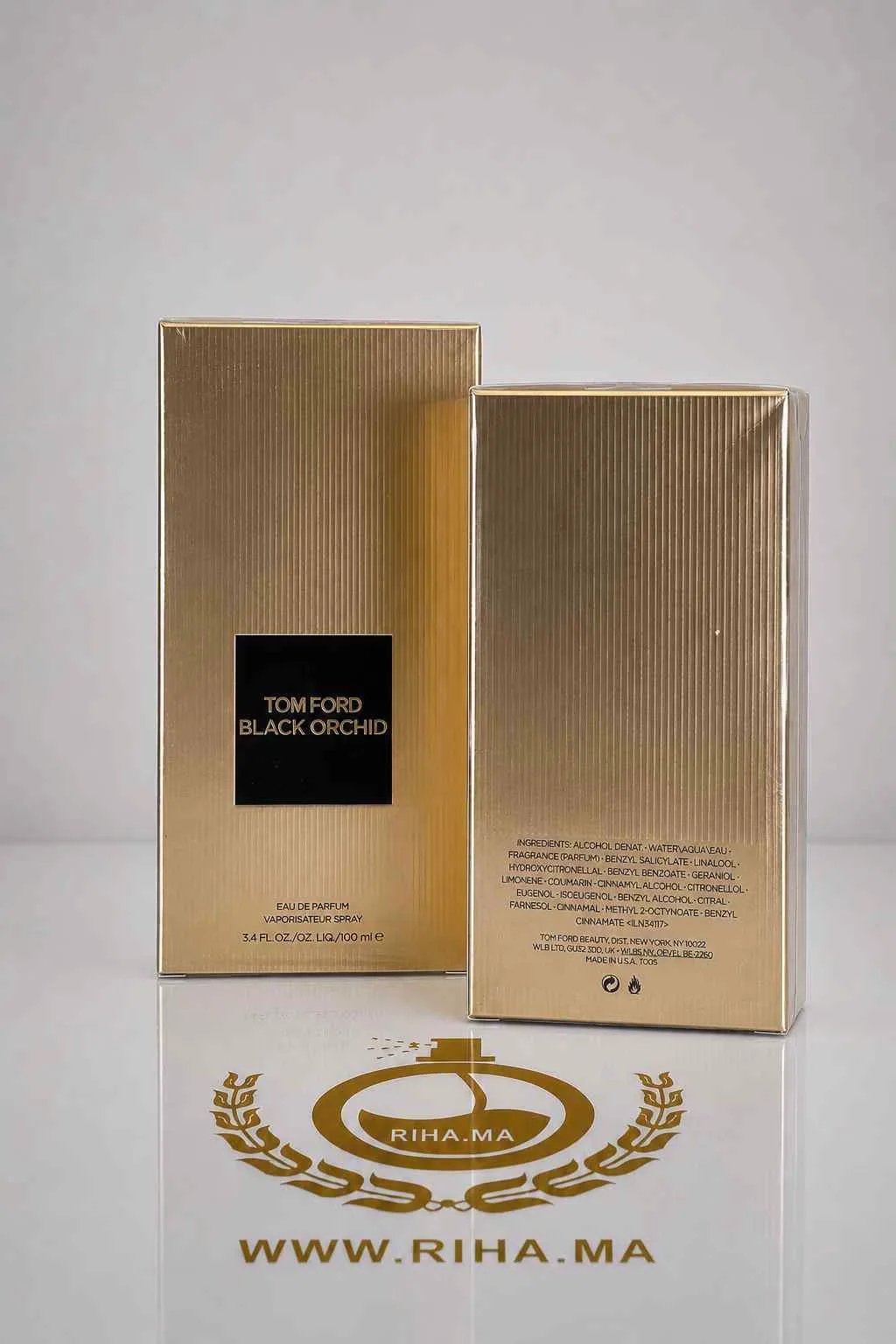 Tom Ford Black Orchid – Eau de Parfum Mixte 50ml / 100ml — photo 2 Flacon Tom Ford Black Orchid eau de parfum mixte fond sombre élégant — vue 2