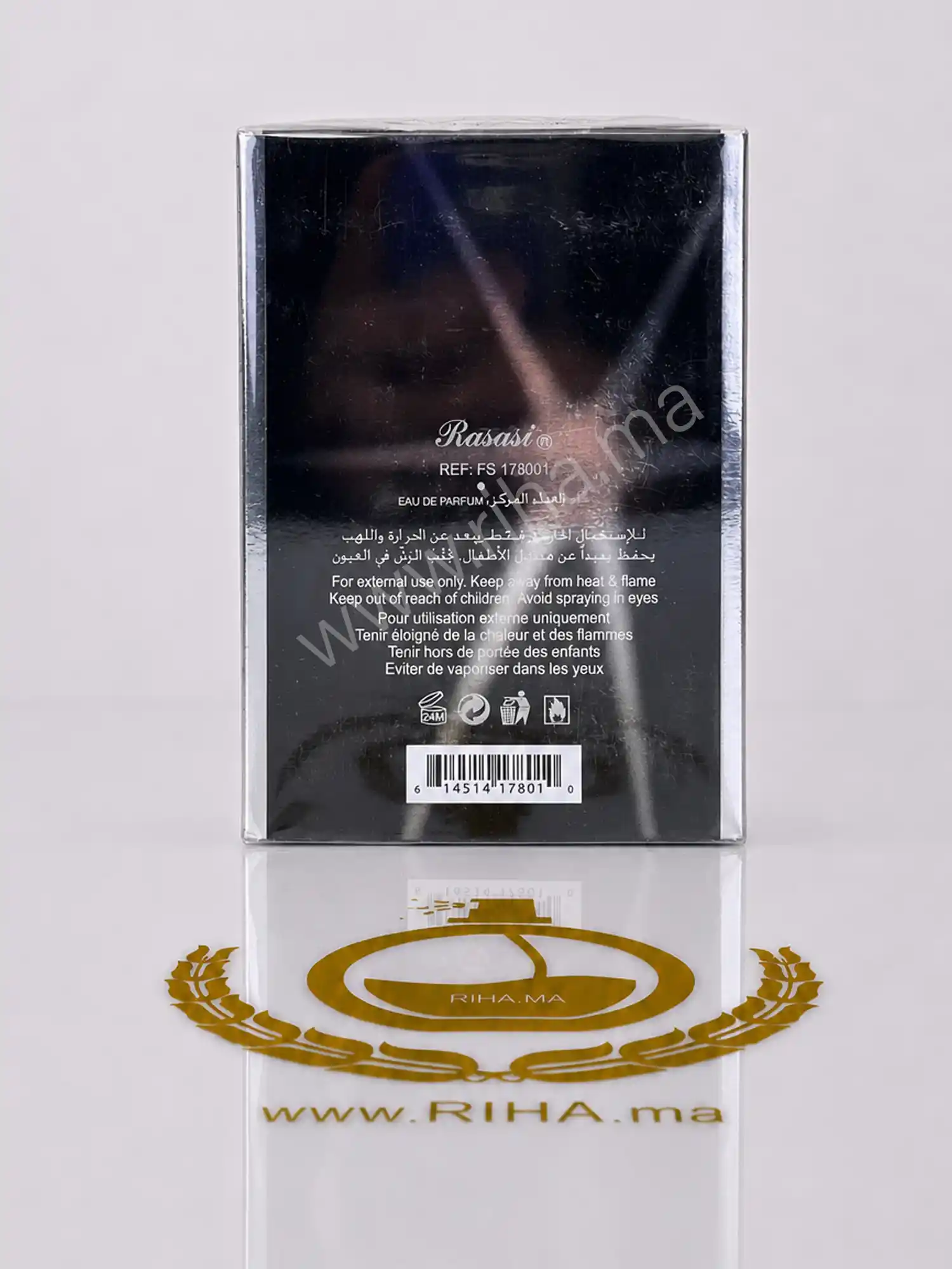 back Parfum Daarej Pour Homme Rasasi au Maroc