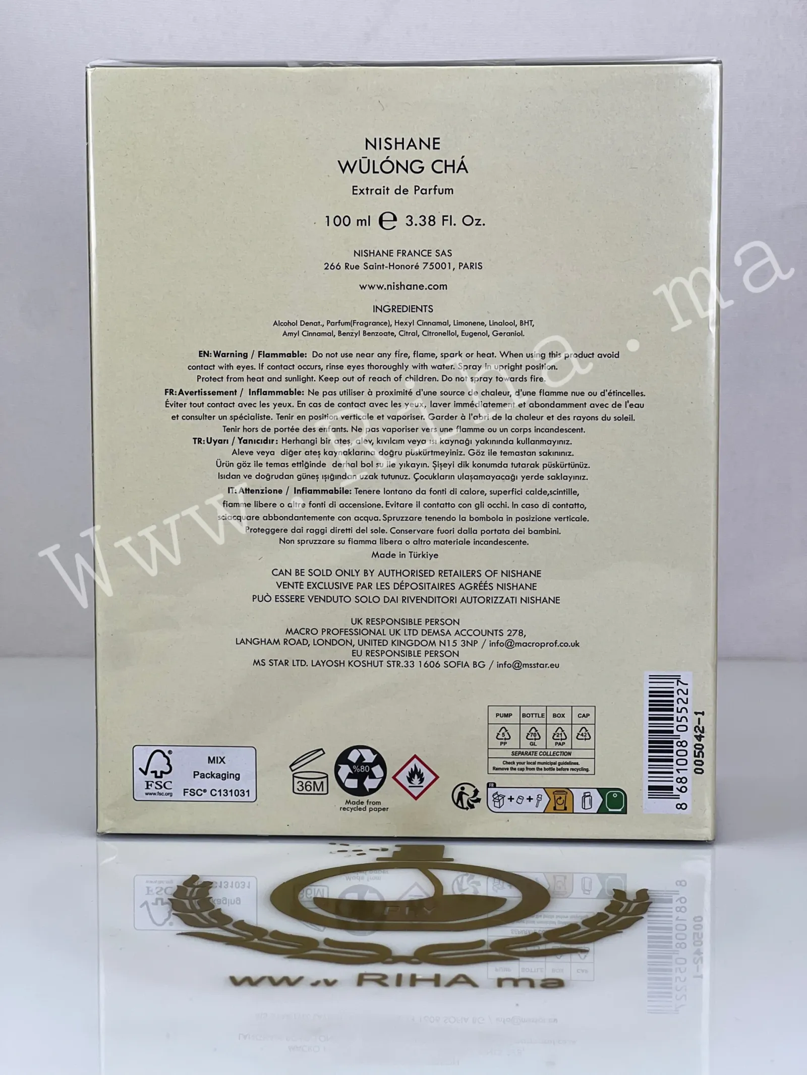 Wulóng Chá Nishane pour homme et femme maroc