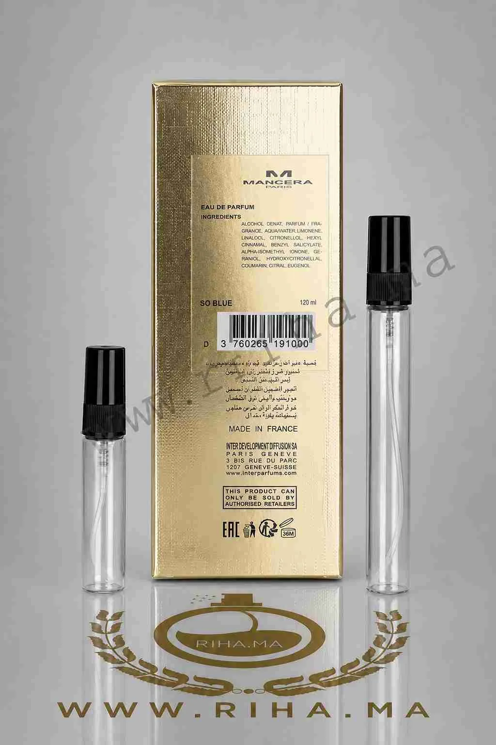 Decantage So Blue Mancera Eau De Parfum Unisexe Decantage So Blue Mancera Eau De Parfum Unisexe