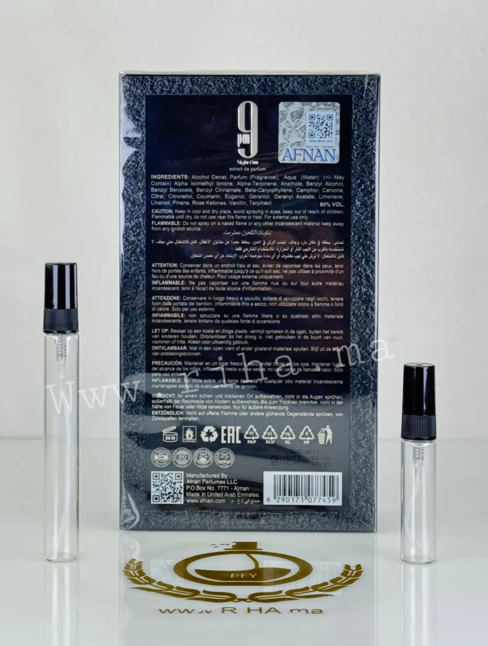 Decantage 9 PM Night Out Afnan Extrait de Parfum Pour Homme Authentic (2) Decantage 9 PM Night Out Afnan Extrait de Parfum Pour Homme Authentic