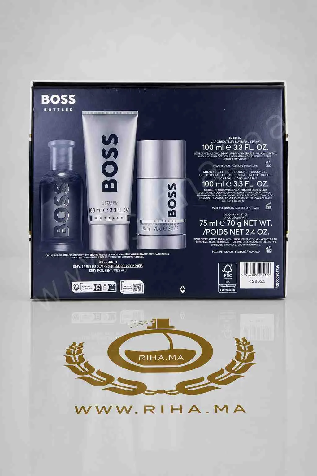 Coffret Boss Bottled Parfum Hugo Boss Pour Homme 100 ML Authentic Coffret Boss Bottled Parfum Hugo Boss Pour Homme 100 ML Authentic