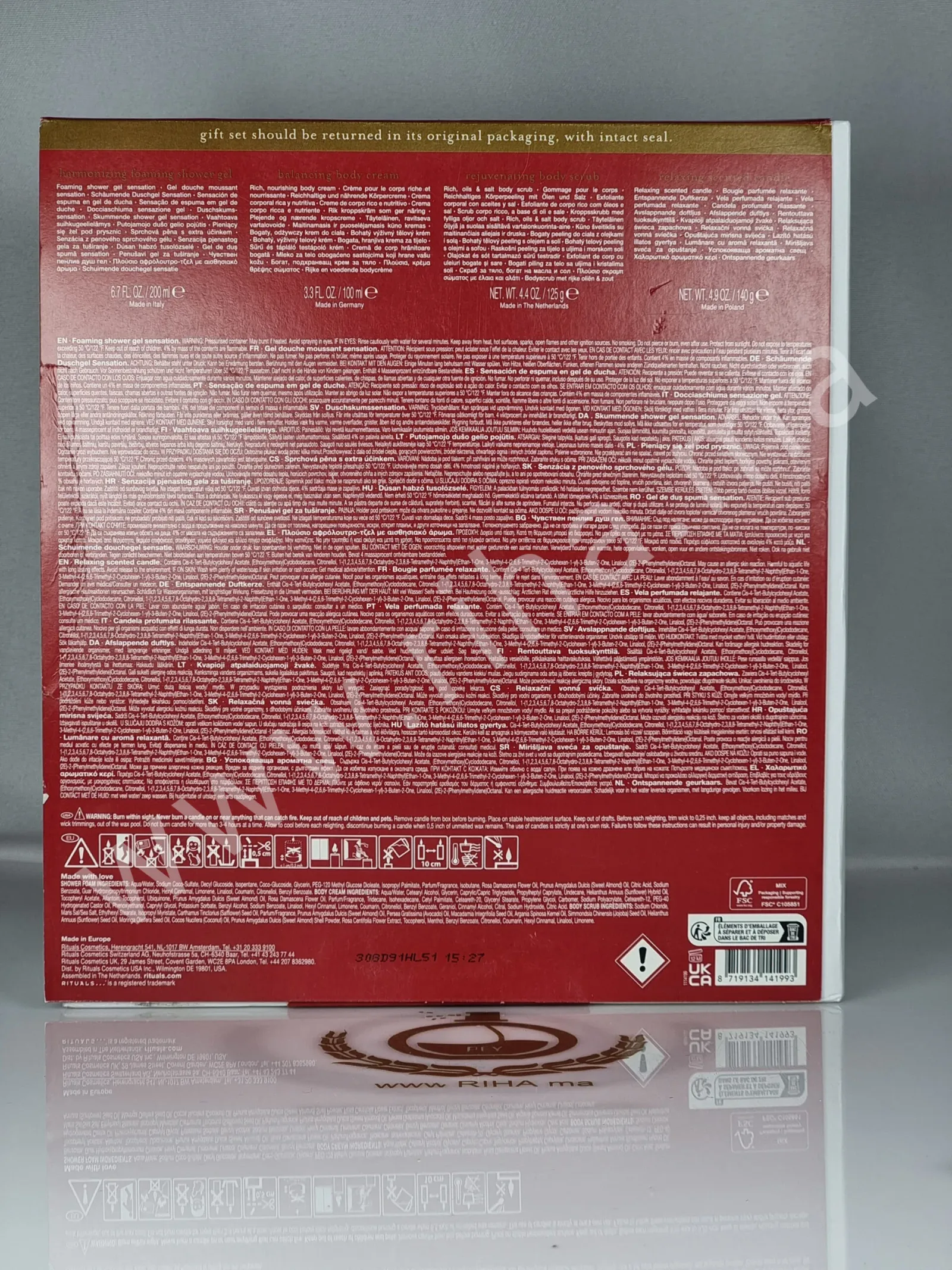 Ritual of ayurveda Coffret cadeux Ritual of Ayurveda rituals - parfum Maroc