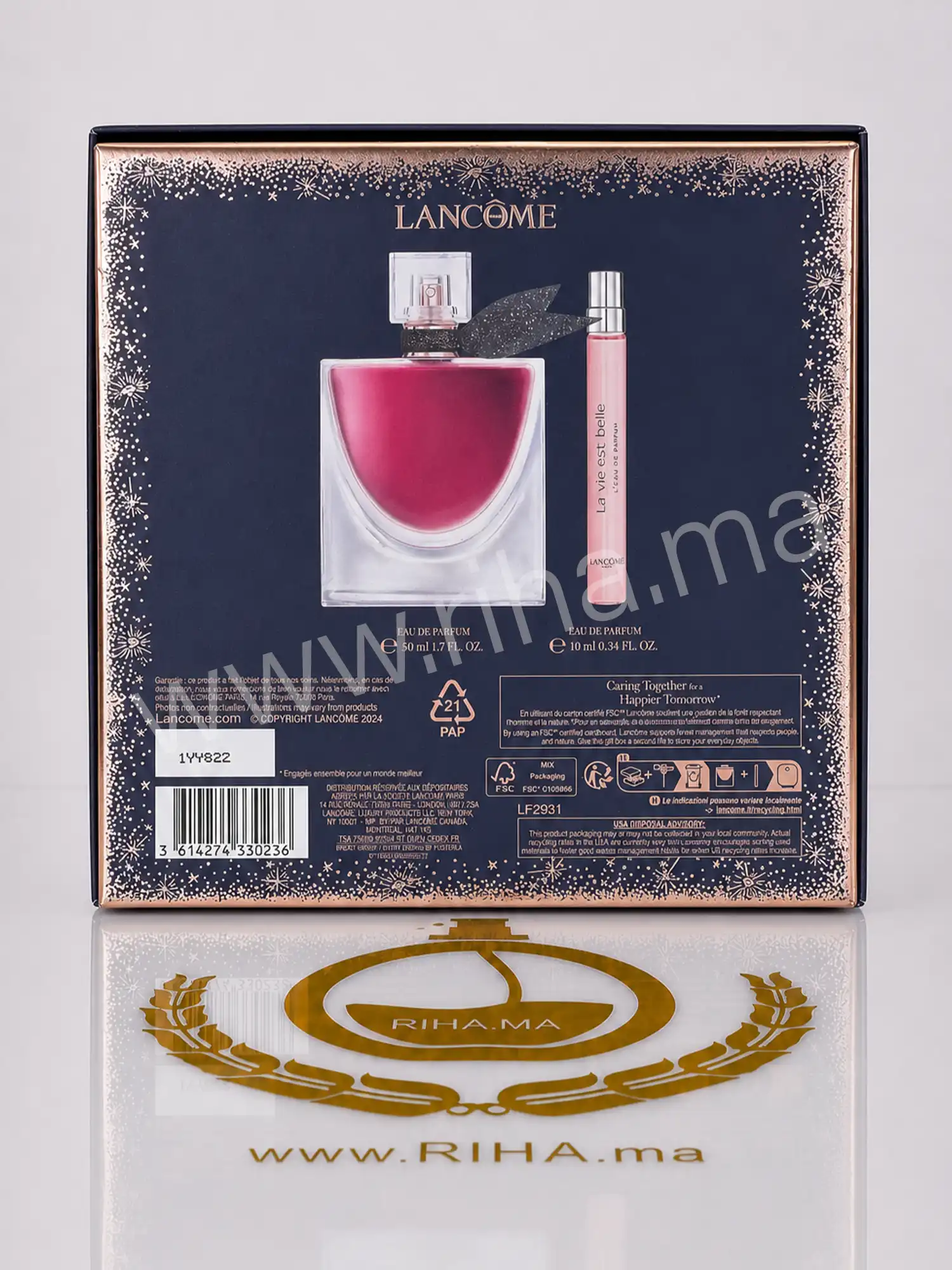 Coffret La Vie Est Belle Elixir Lancôme Eau de Parfum 50ml — photo 2 coffret la vie — Coffret parfum la vie est belle elixir lancôme avec flacon élégant — vue 2