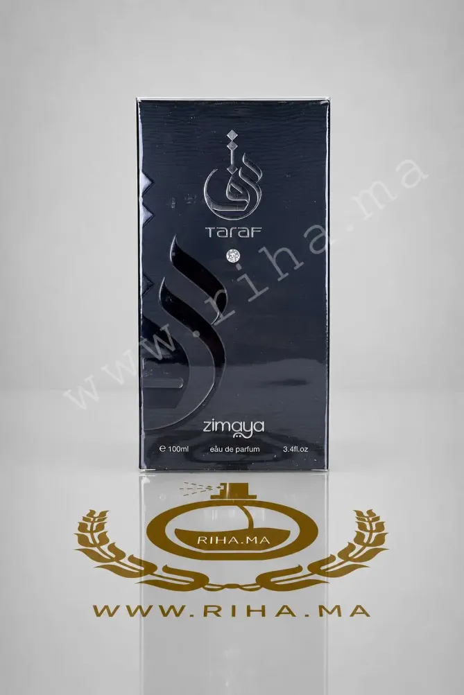 Taraf Black Zimaya - inspiré de Arabian Tonka Montale Flacon de parfum taraf black zimaya sur fond sombre élégant
