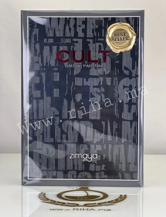 Cult Zimaya Eau de Parfum 100ml - inspiré de J.P.G Le Beau Flacon de parfum Cult Zimaya sur fond bleu été
