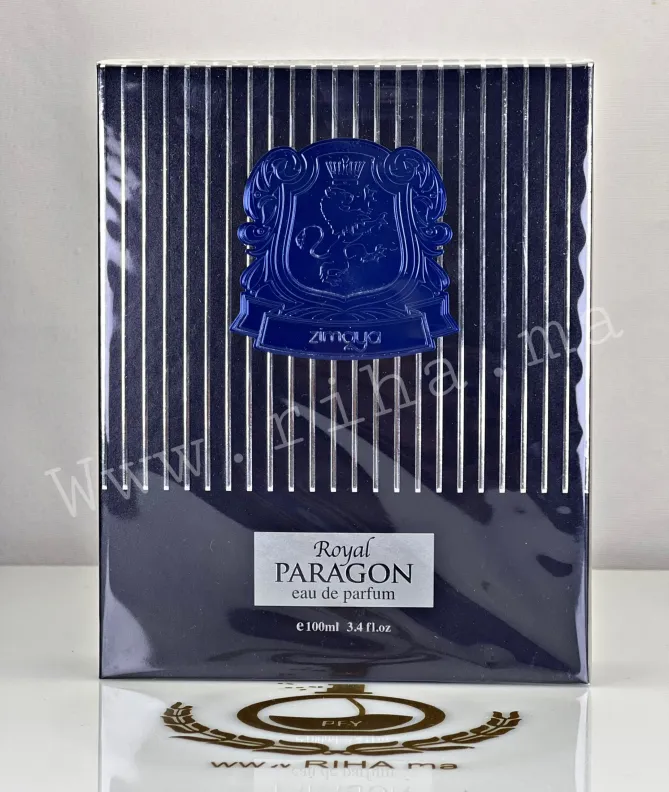 Royal Paragon Zimaya - inspiré de Layton Exclusif de Marly Flacon de parfum Royal Paragon Zimaya sur fond élégant
