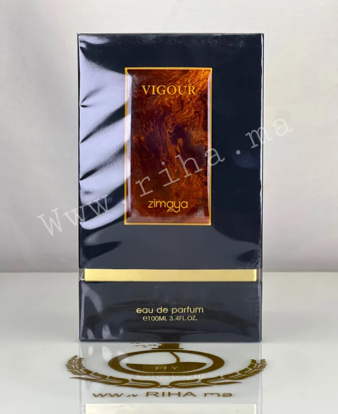 Vigour Zimaya - inspiré de Bvlgari Tygar Flacon de parfum vigour zimaya sur fond sombre élégant