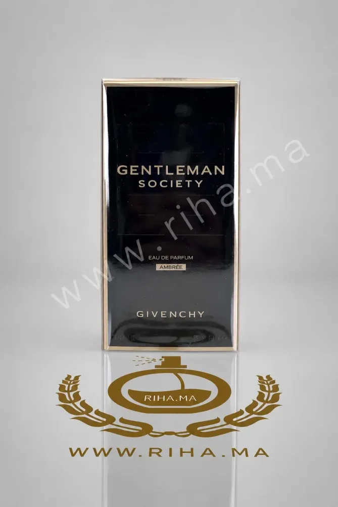 Gentleman Society Ambrée Givenchy Eau de Parfum 100ml Flacon de parfum gentleman society Givenchy sur fond sombre