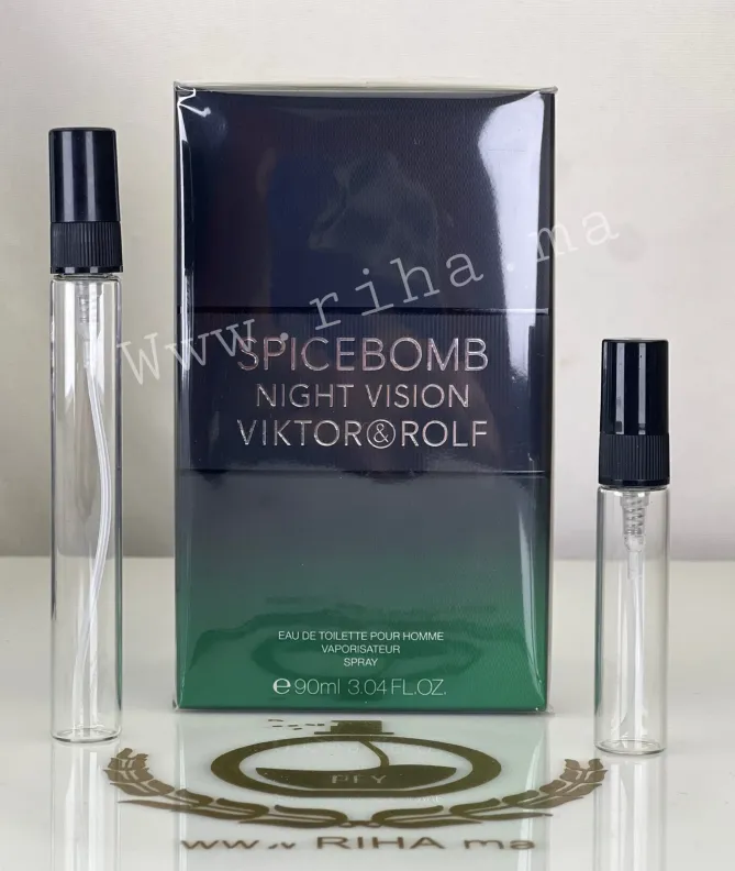 Decantage Spicebomb Night Vision Eau de Toilette Viktor&Rolf pour homme decantage spicebomb night vision — Flacon de décantage Spicebomb Night Vision avec vaporisateur