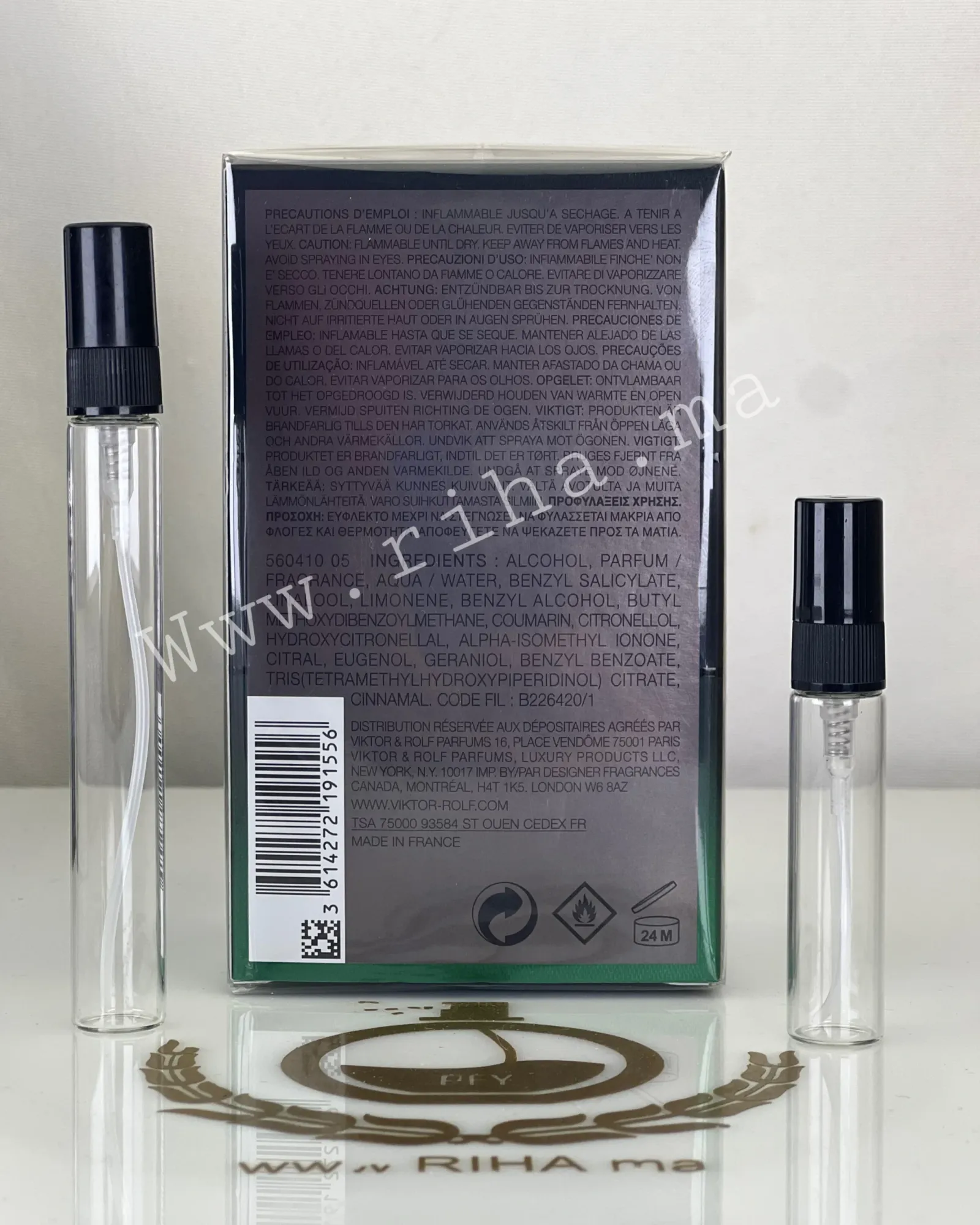 Decantage Spicebomb Night Vision Eau de Toilette Viktor&Rolf pour homme — photo 2 decantage spicebomb night vision — Flacon de décantage Spicebomb Night Vision avec vaporisateur — vue 2