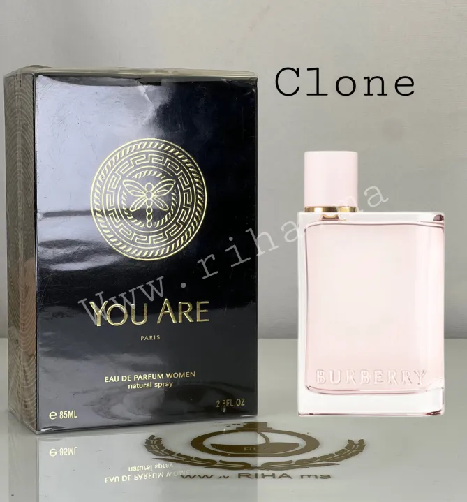 Flacon de parfum you are geparlys élégant sur fond pastel