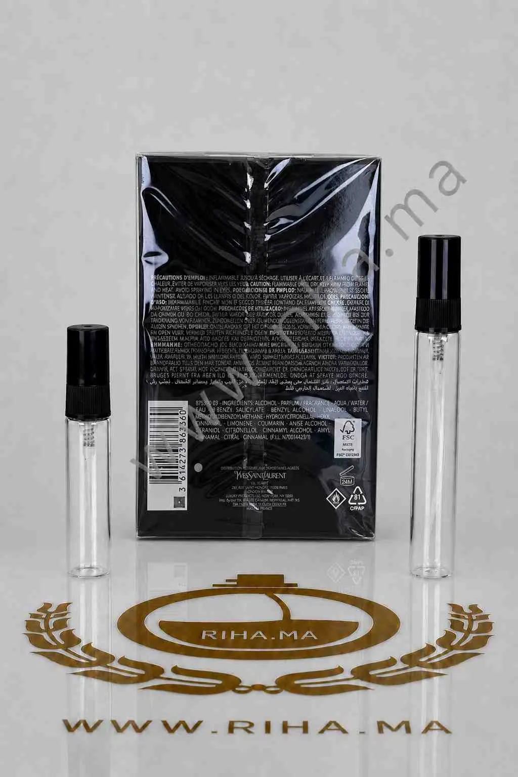 Decantage Black Opium Le Parfum Yves Saint Laurent Pour Femme Authentic — photo 2 decantage black opium — Flacon décantage black opium le parfum yves saint laurent — vue 2