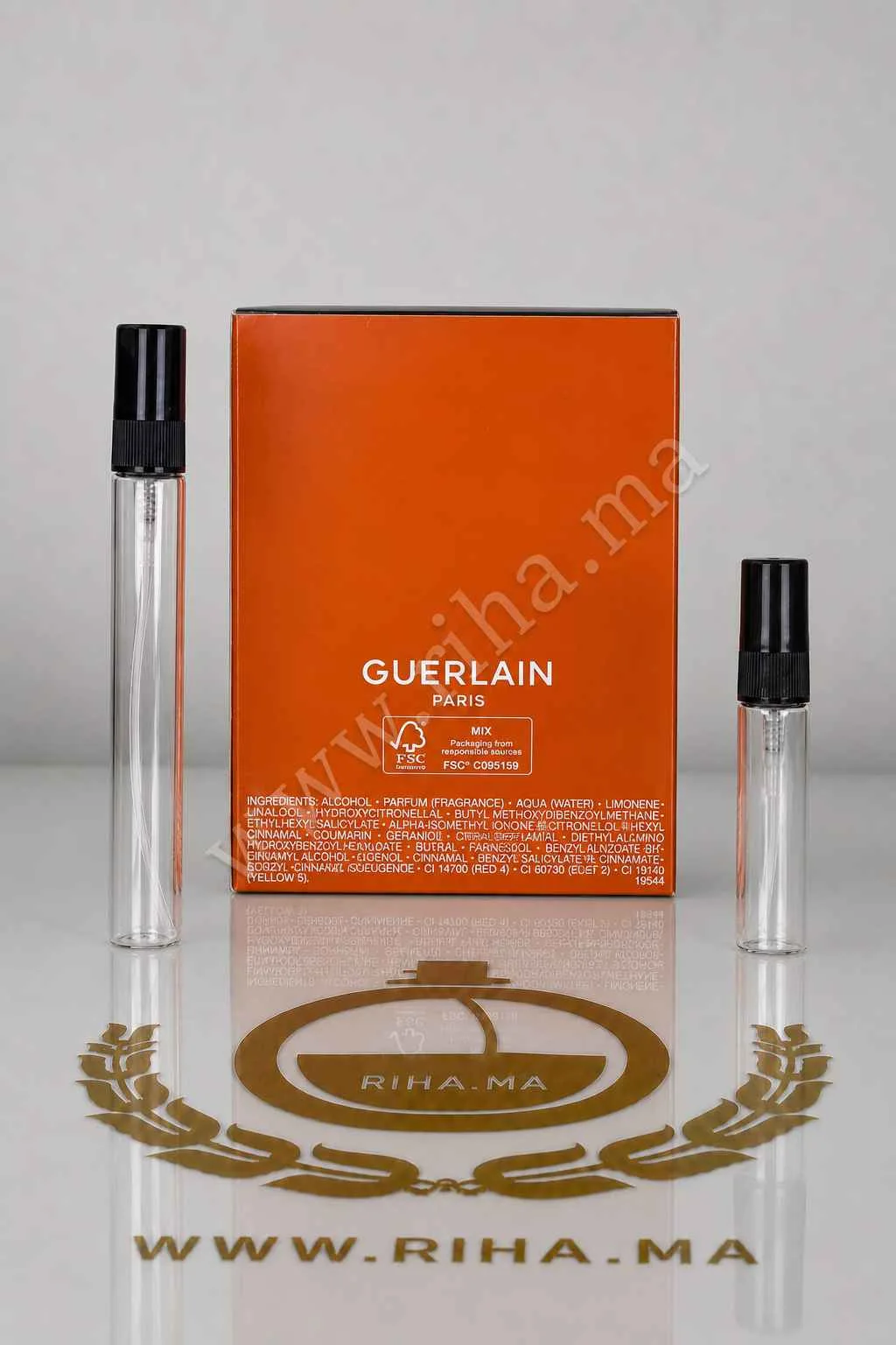 Decantage Heritage Eau de Parfum Guerlain Pour Homme Authentic — photo 2 decantage heritage — Flacon décantage heritage eau de parfum guerlain pour homme — vue 2