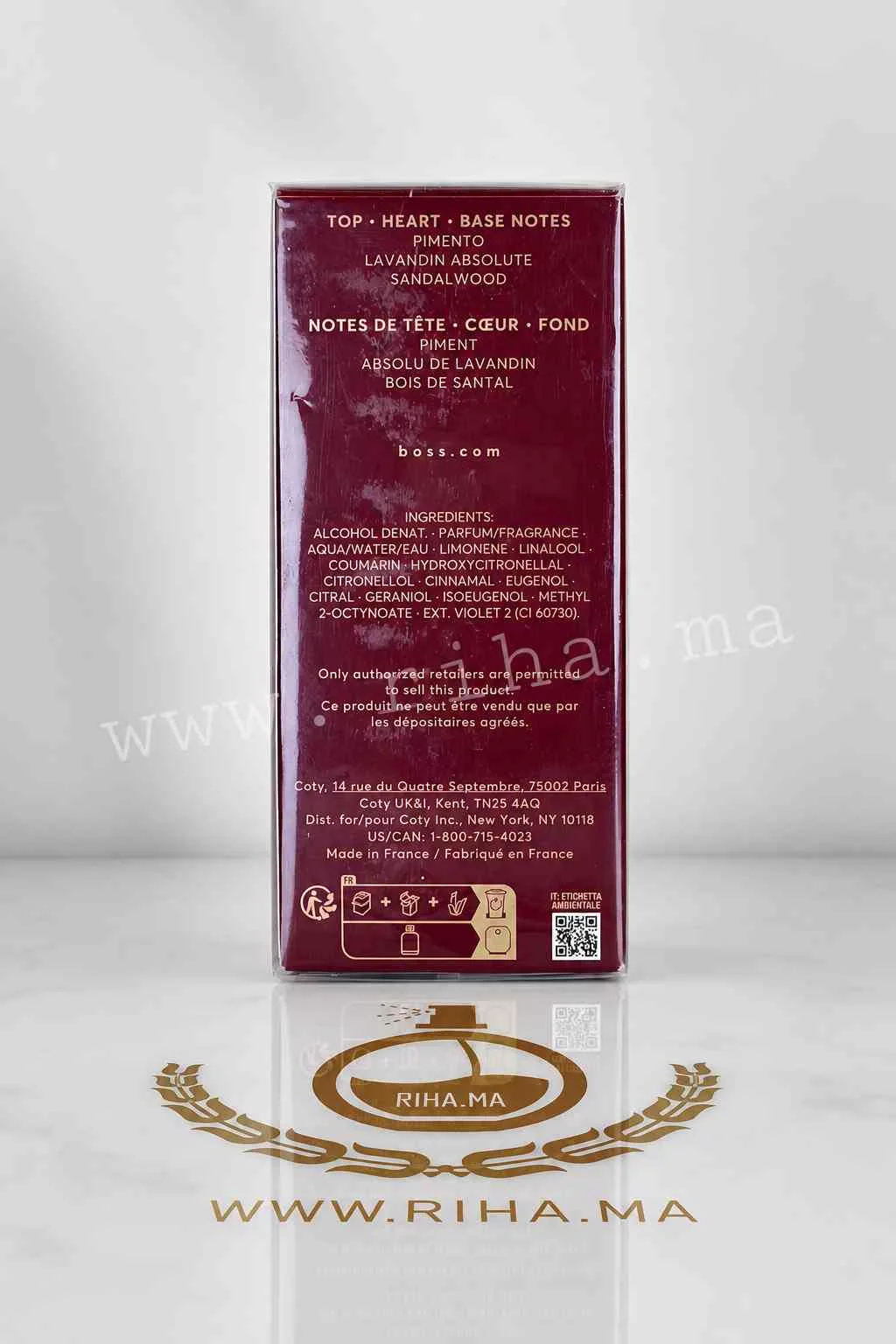 Boss The Scent Elixir For Him Hugo Boss Pour Homme Authentic — photo 2 Flacon de Boss The Scent Elixir Hugo Boss sur fond noir élégant — vue 2