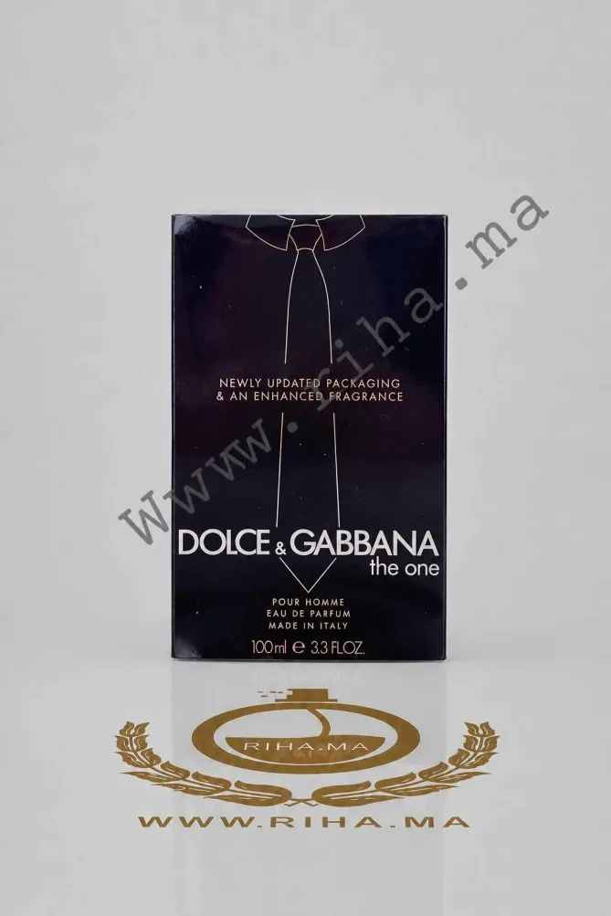 The One Eau de Parfum Dolce&Gabbana Pour Homme Version 2025 100ML Authentic Flacon de The One Eau de Parfum sur fond noir