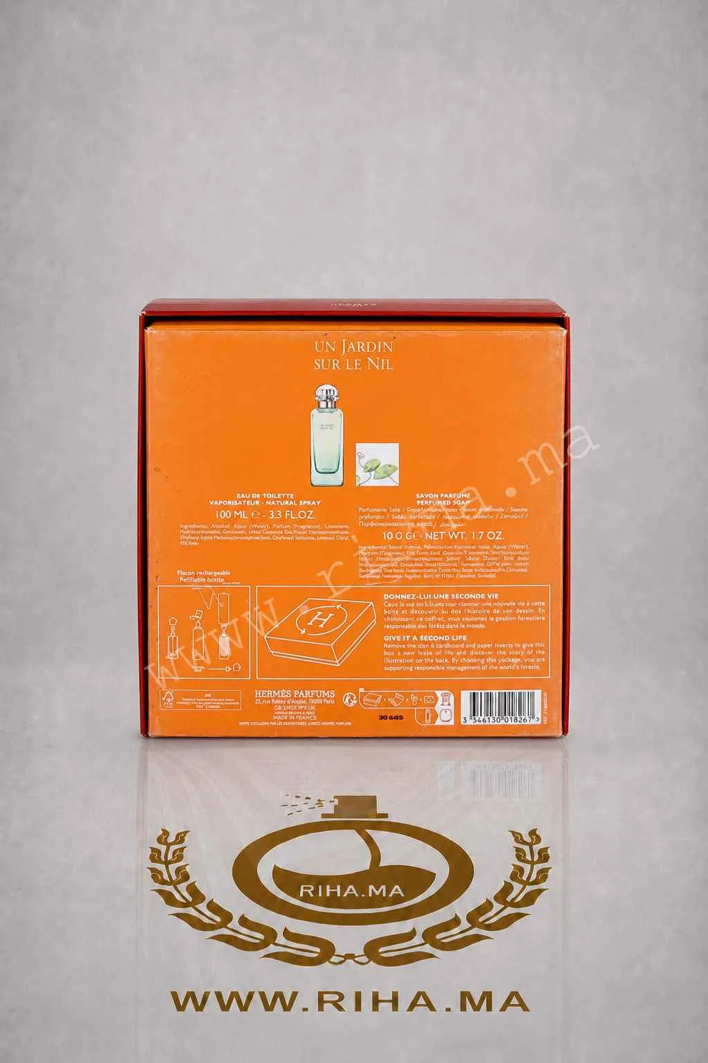 Coffret Un Jardin Sur Le Nil Hermès Eau de Toilette Pour Femme 100 ML Authentic — photo 3 Coffret un jardin sur le nil hermes eau de toilette femme 100 ml — vue 3