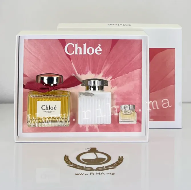 Coffret Chloé L'Eau de Parfum Intense (2024) Chloé Pour Femme 100 ML Authentic coffret chloe — Coffret Chloé L'Eau de Parfum Intense boîte élégante sur fond clair