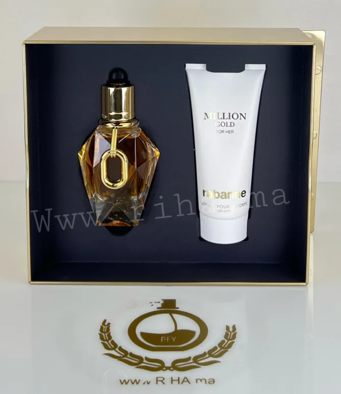 Coffret Million Gold Rabanne Eau de Parfum Pour Femme 50 ML Authentic Coffret million gold Rabanne Eau de Parfum pour femme 50 ml