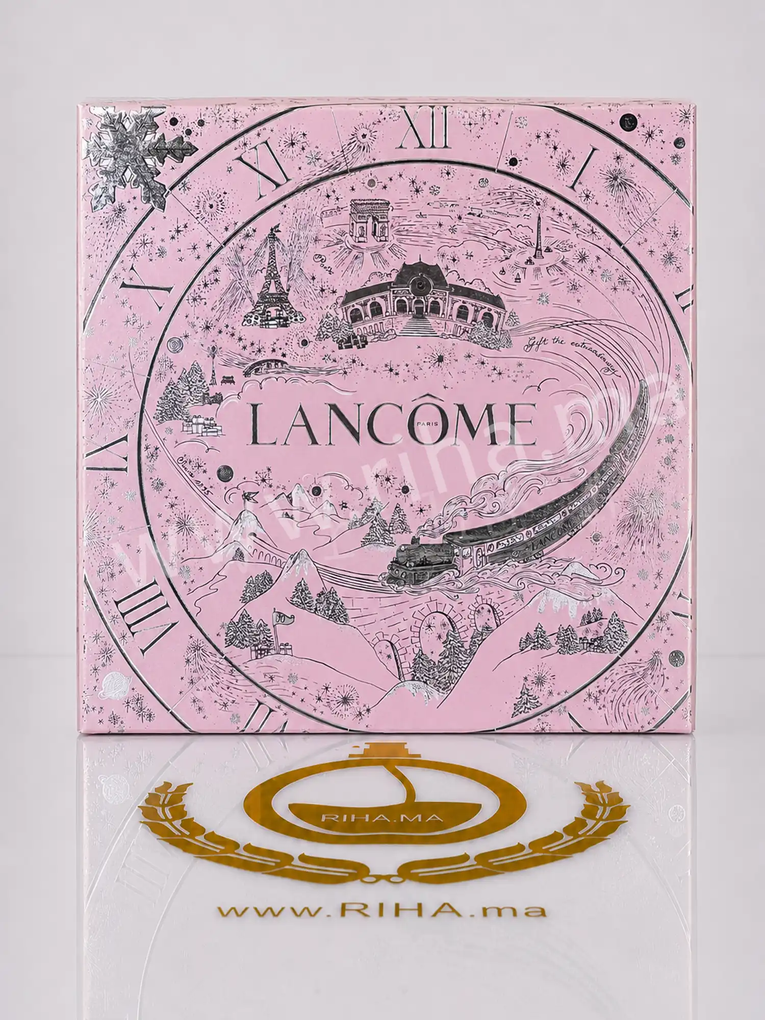 Coffret Cadeaux La Vie Est Belle Lancôme Eau de Parfum Pour Femme 100ml — photo 2 Coffret de la Vie Est Belle Lancôme 100ml posé sur fond blanc élégant — vue 2