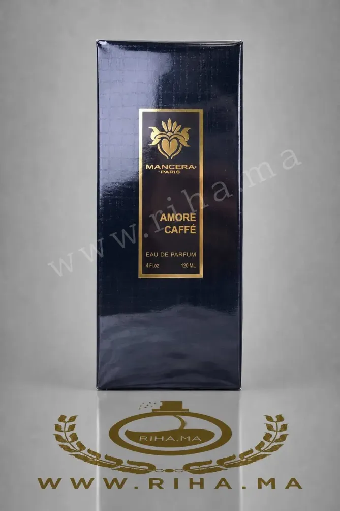 Amore Caffè Mancera Eau de Parfum 120 ML Authentic amore caffe mancera — Flacon d'Amore Caffè Mancera parfum gourmand sur fond blanc
