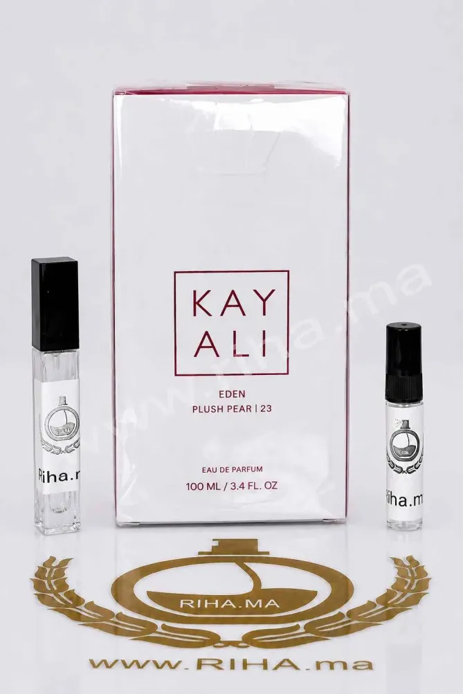 Decantage Eden Plush Pear 23 Kayali 3ml 5ml 10ml Decantage Eden Plush Pear 23 Kayali parfum femme original Authentic au Maroc chez RIHA.ma