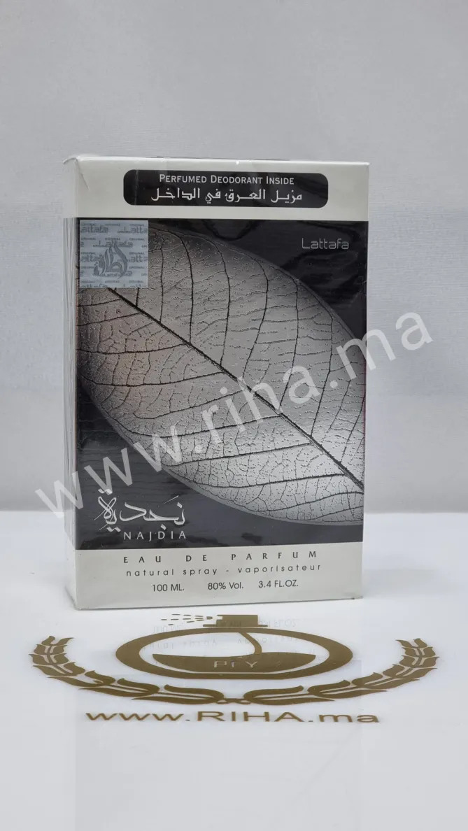 Najdia Lattafa Perfumes Eau de Parfum 100ml Mixte Flacon najdia lattafa perfumes eau de parfum 100ml fond neutre