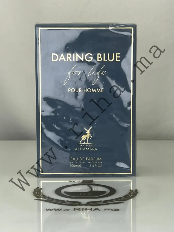 Daring Blue For Life Maison Alhambra Eau De Parfum pour homme 100ml prix maroc Daring Blue For Life Maison Alhambra Eau De Parfum pour homme 100ml prix maroc