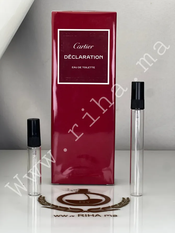 Décantage Declaration Cartier Eau de Toilette Homme Décantage du parfum Declaration Cartier eau de toilette homme en petit flacon
