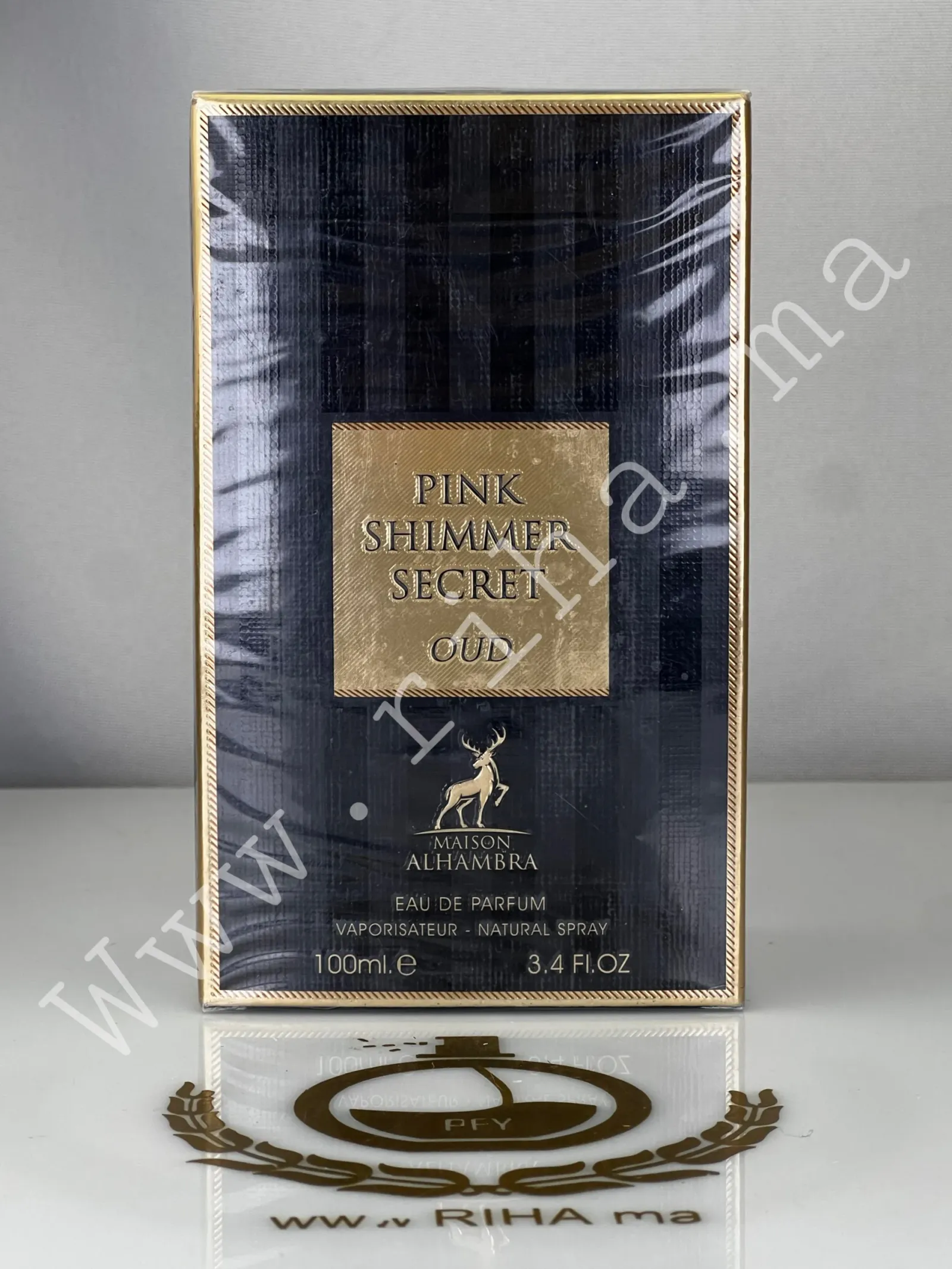 Pink Shimmer Secret Oud Maison Alhambra Eau De Parfum 100ml pour femme prix maroc (2) Pink Shimmer Secret Oud Maison Alhambra Eau De Parfum 100ml pour femme prix maroc